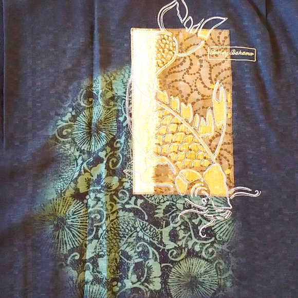 Tommy Bahama 100% Silk Koi Graphic Button Down Shirt Size XL - Picture 2 of 6